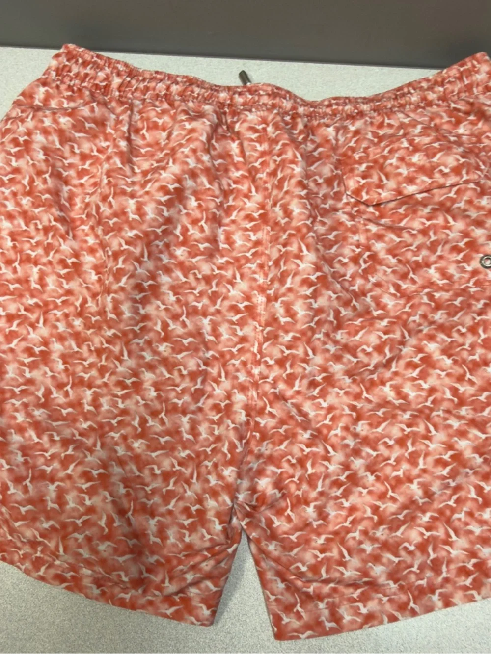 Cremieux Swim Trunks Orange Seagull Print‎ Men’s Size XL